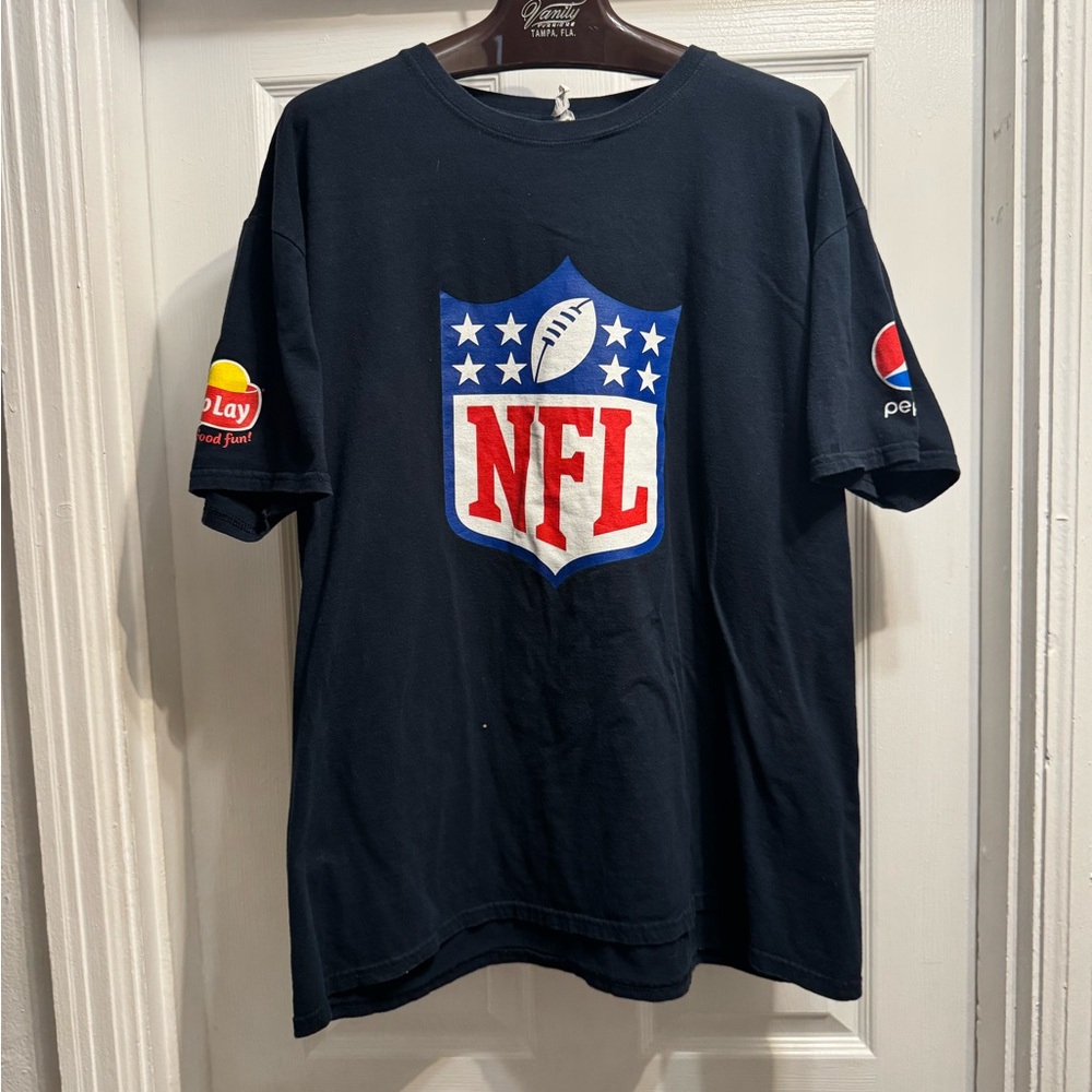 NFL Black Short Sleeve Tee with Logo